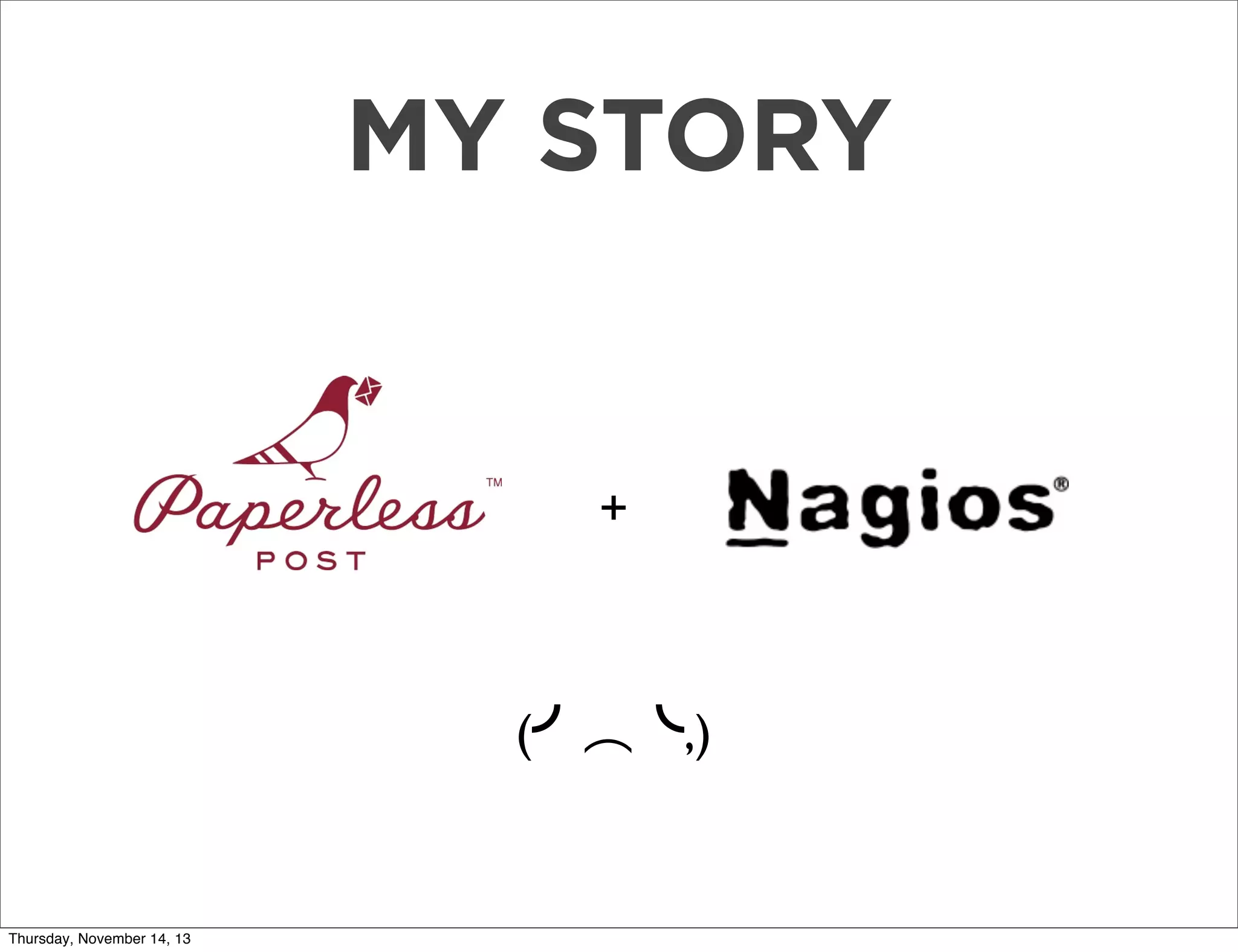 MY STORY

+

(╯︵╰,)

Thursday, November 14, 13

 