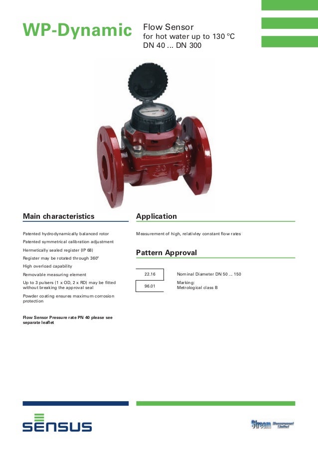 Sensus WPDynamic Flow Meter Spec Sheet