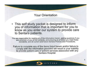 Sentara Orientation PPT