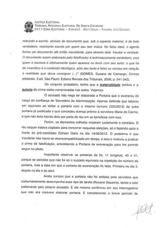 Sentença - Vaanderlei Adílio - Crime