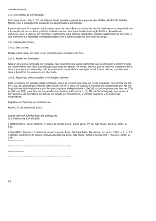 Sentença de Anibal Moura
