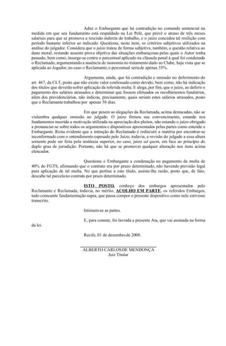 Sentença de Thiago Cunha