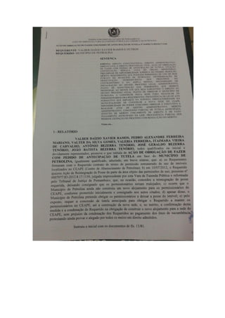 Sentença vara da fazenda sobre ceape