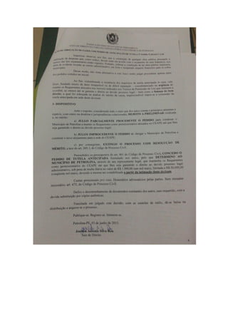 Sentença vara da fazenda sobre ceape