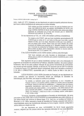 -
PODER JUDICIARIO FEDERAL
SE~Ao JUDICIARIA DE PERNAMBUCO
24" VARA FEDERAL
Processo n,0109194·75.2008.4,05,OOOO - Senlenca...