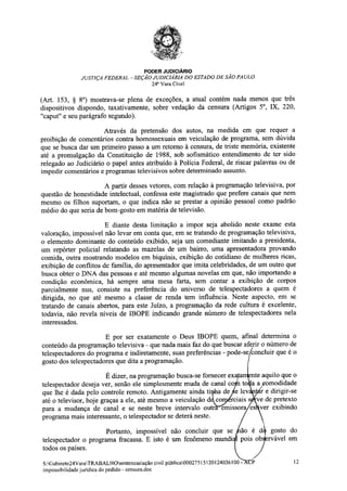 Sentença na Ação Civil Pública n.º 0002751-51.2012.4.03.6100 movida pelo MPF contra Silas Malafaia