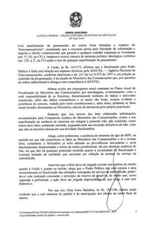 Sentença na Ação Civil Pública n.º 0002751-51.2012.4.03.6100 movida pelo MPF contra Silas Malafaia