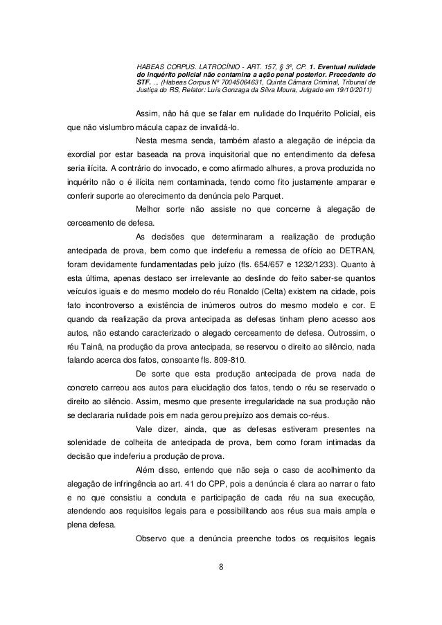 Artigo do latrocinio