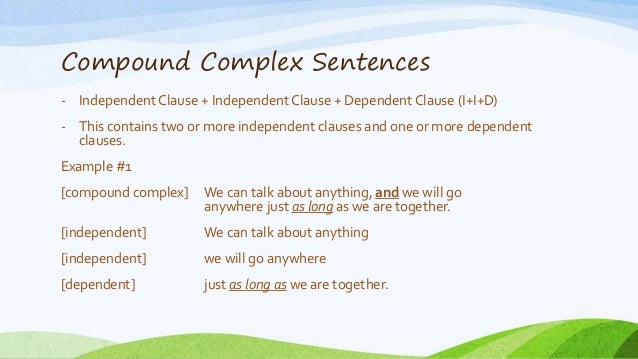 How to write complex sentences in english