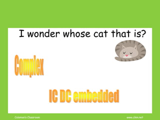 Coleman’s Classroom www.clmn.net
I wonder whose cat that is?
 