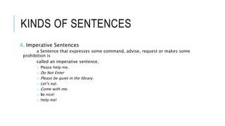 The Sentence | Basics of English | English Grammer | PPTX