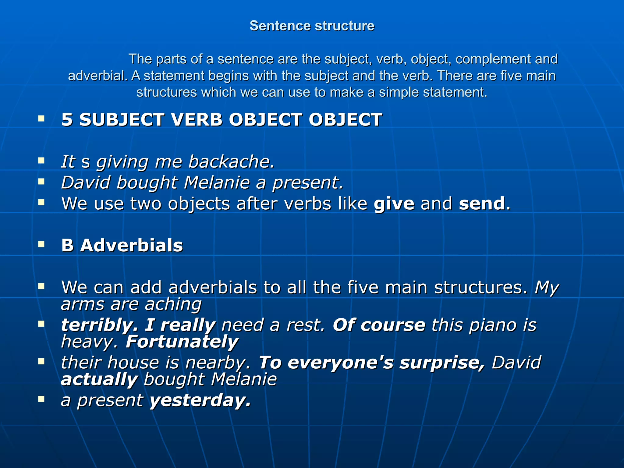 Sentence Structure | PPS