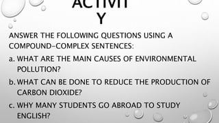 Sentence structures | PPTX
