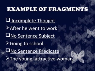 Sentence vs-fragment | PPT