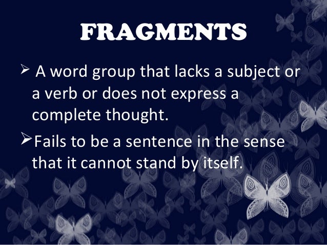 Sentence vs-fragment