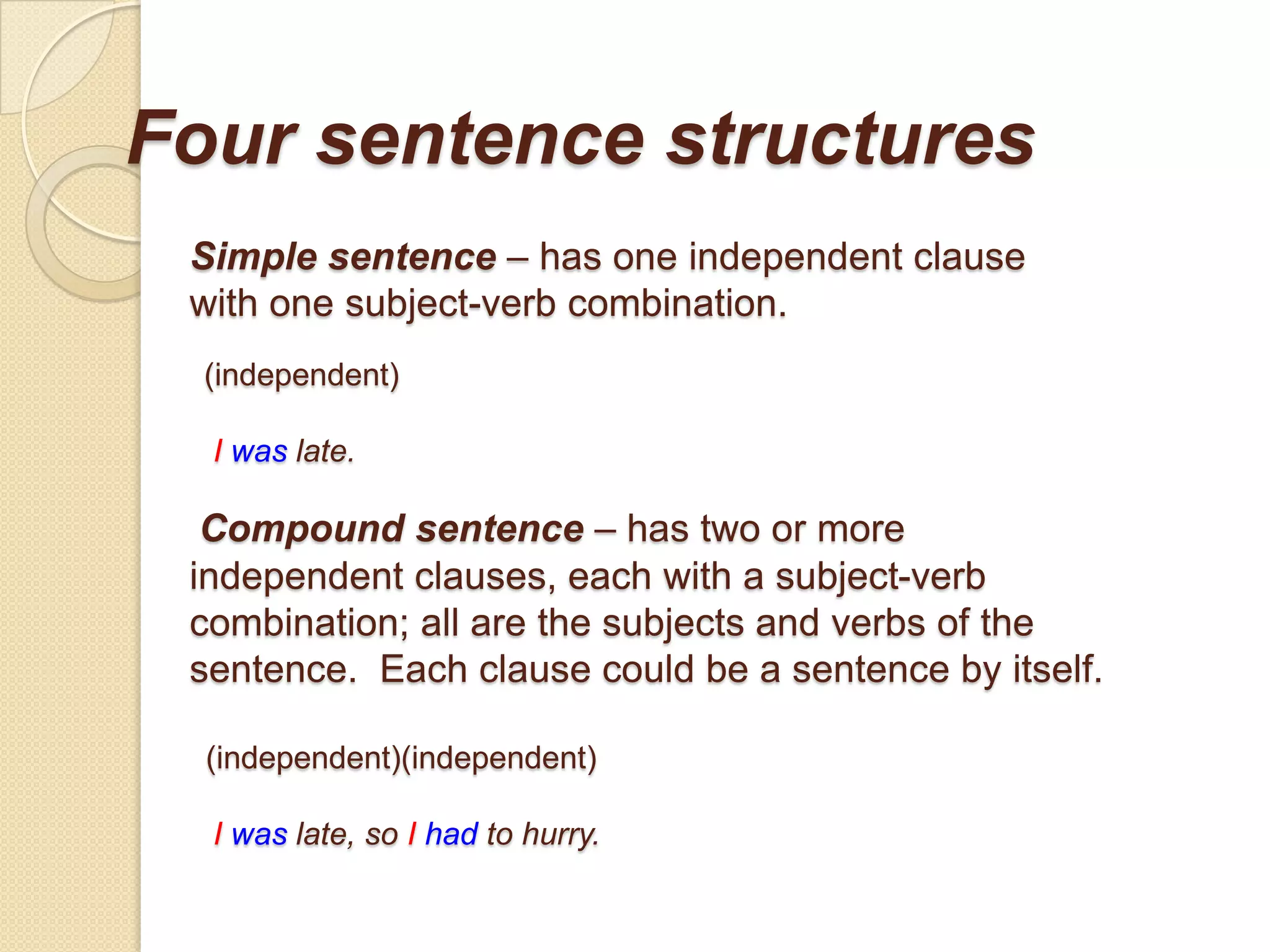 Sentence Building Blocks & Structures | PPTX