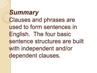 Sentence Building Blocks & Structures | PPTX