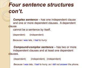 Sentence Building Blocks & Structures | PPTX