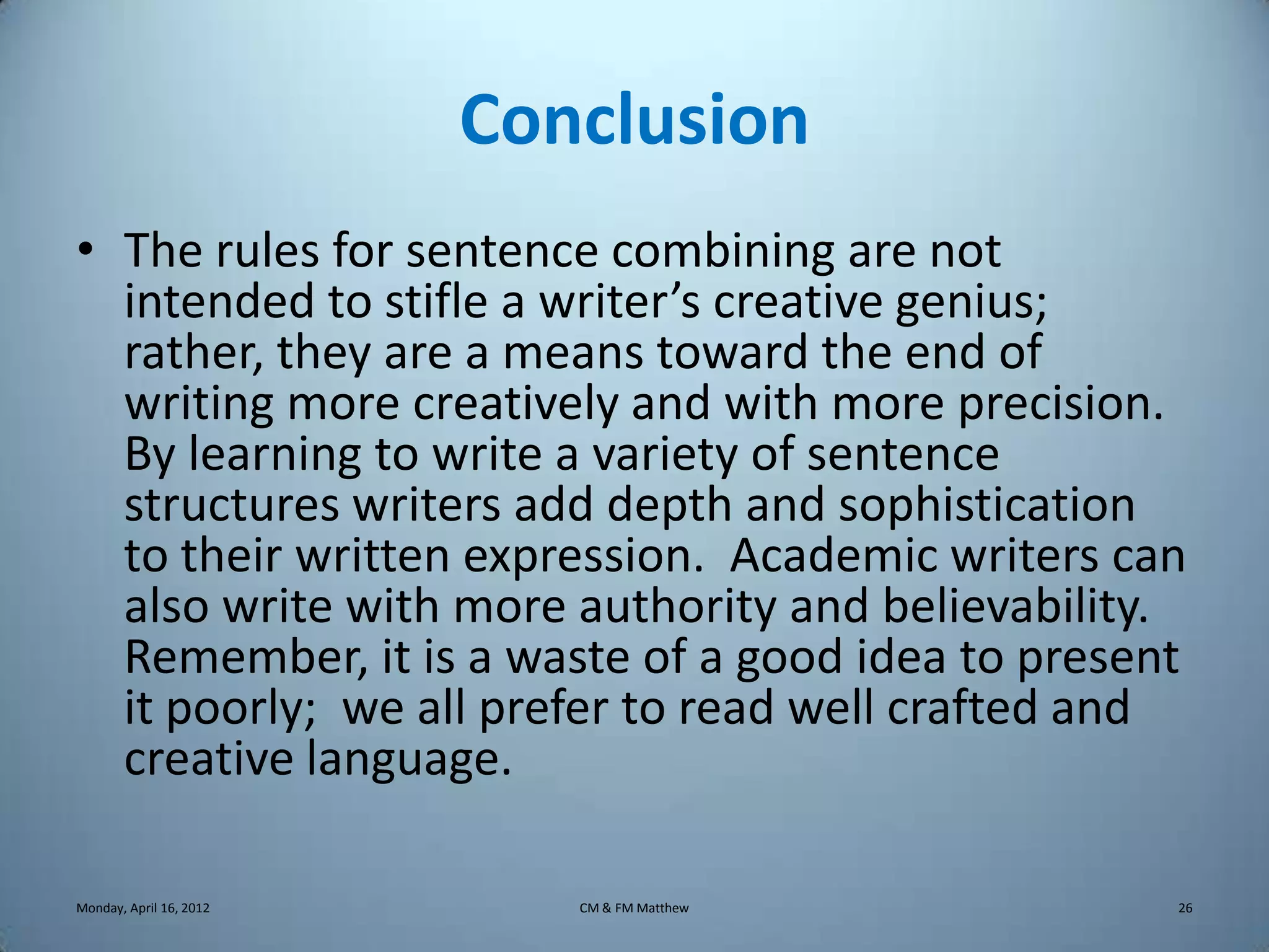 Combining Sentences Using Semi-Colons and Colons | PPTX