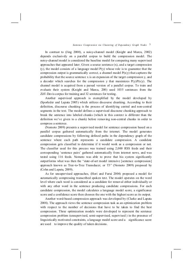 Sentence compression via clustering of dependency graph nodes NLPK…