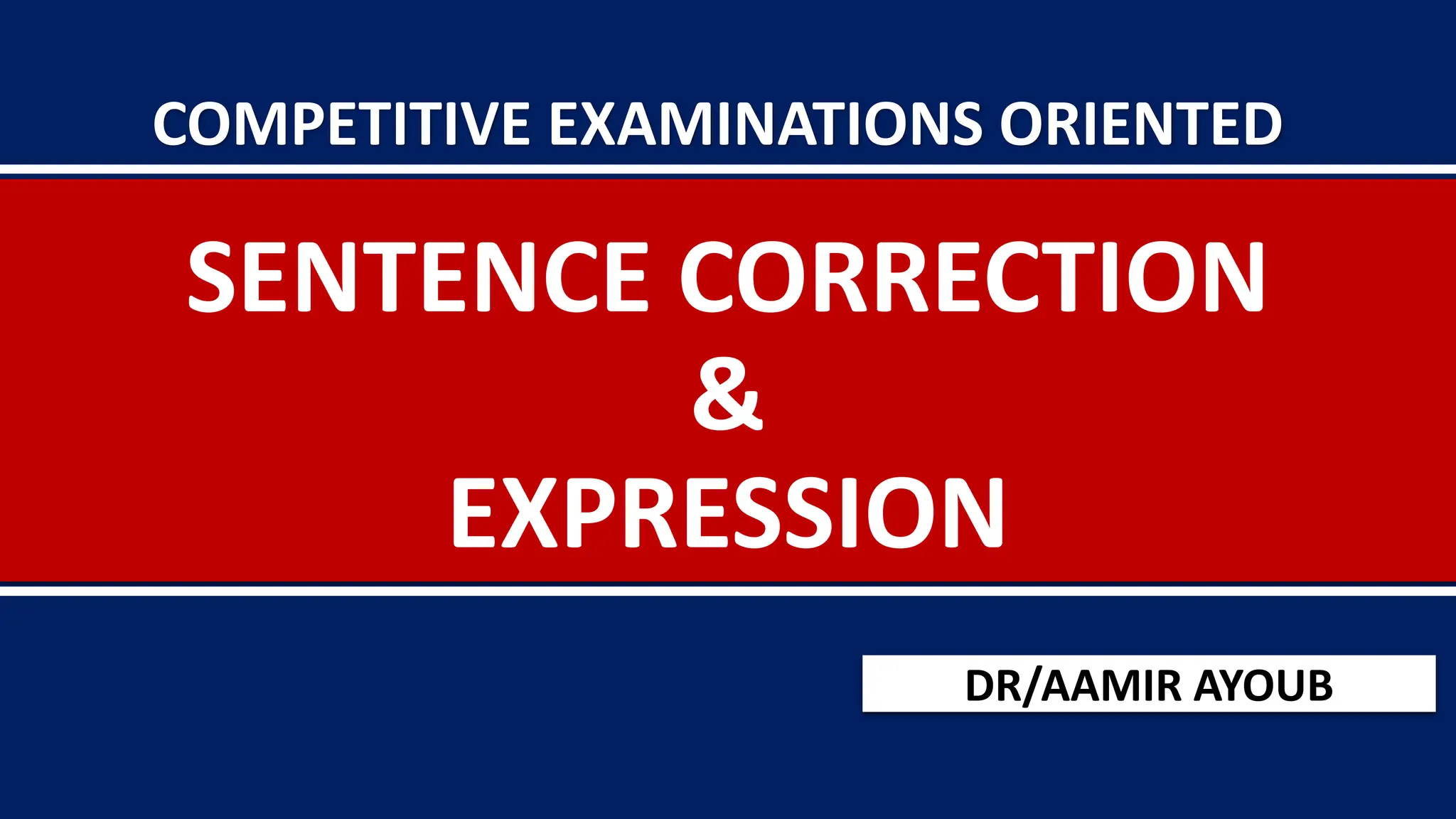 SENTENCE CORRECTION For CSS and PMS Students | PPT