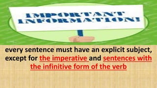 Explicit Sentence Examples Sentence Elements.pptx