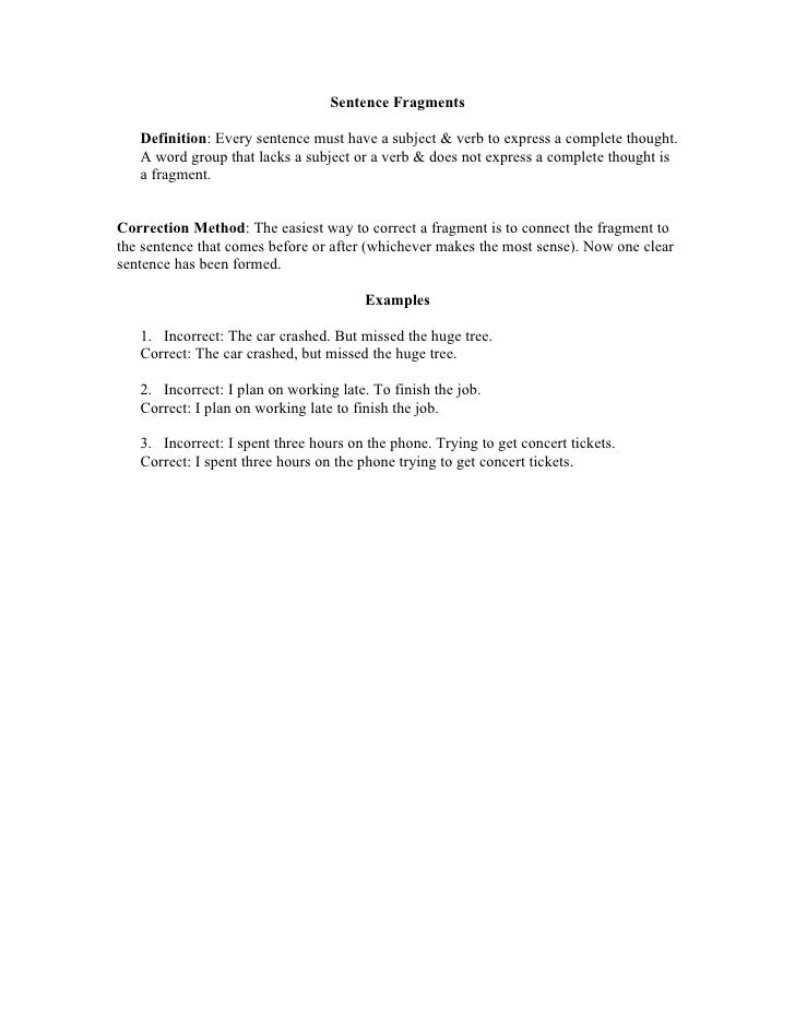 sentence fragments meaning sentence fragments meaning