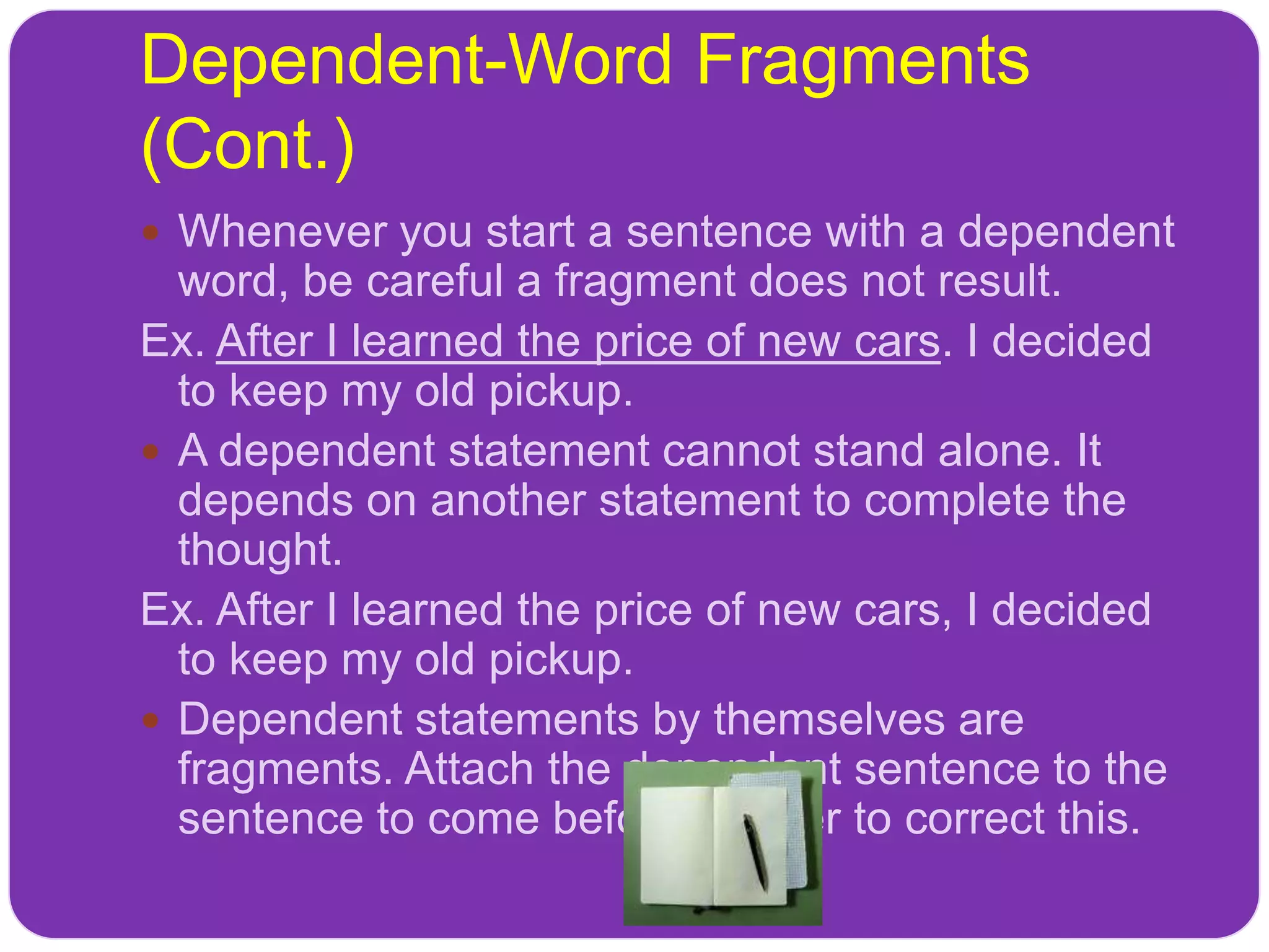 Sentence Fragments PPT sentence-fragments-ppt