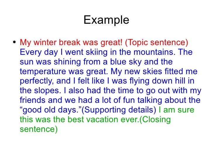 how to write a good topic sentence for a comparative essay