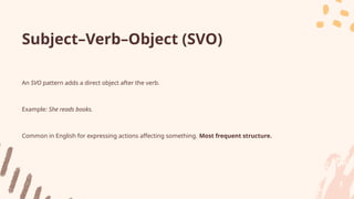 Svo Paragraph Example My ppt topic is sentence pattern in english | PPTX