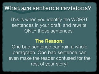 Sentence Revisions Activity | PPT