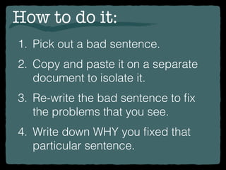 Sentence Revisions Activity | PDF