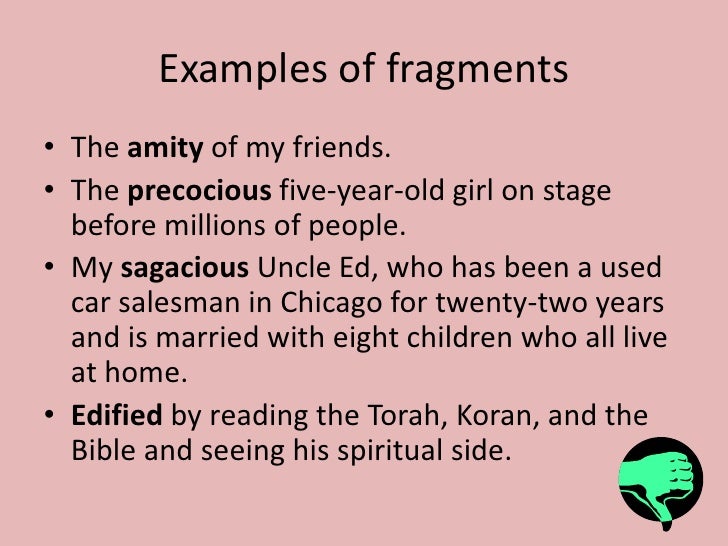 Sentences for dummies