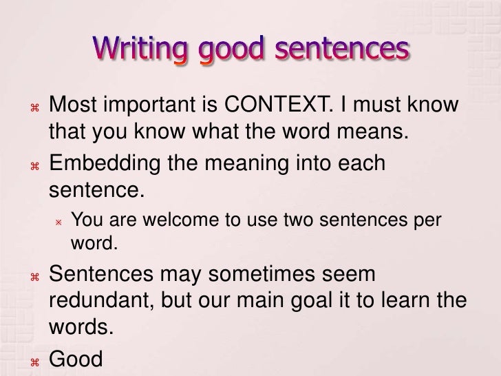 Sentences for dummies