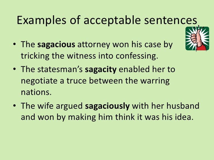Sentences for dummies
