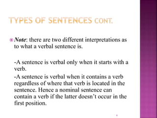 Verbal and Nominal Sentences in Arabic