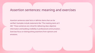 Sentence Skills and types of communication | PPTX
