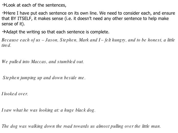 Sentences That Make Sense