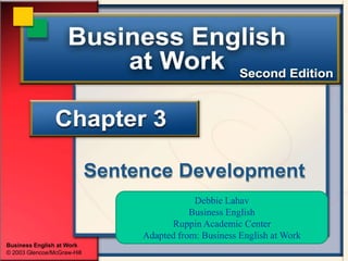 Debbie Lahav Business English Ruppin Academic Center  Adapted from: Business English at Work  