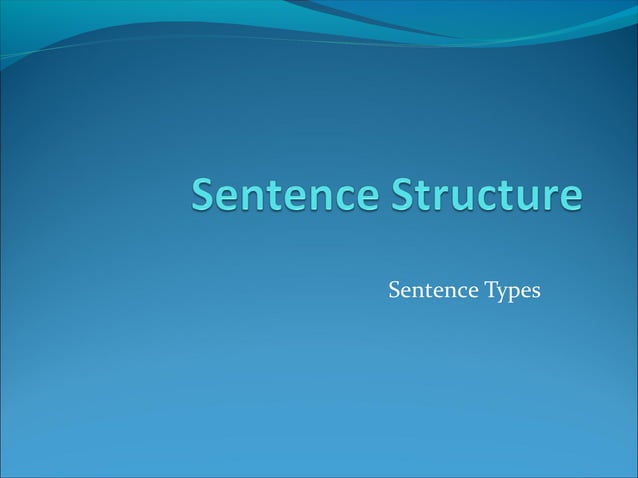 Sentence structure | PPT