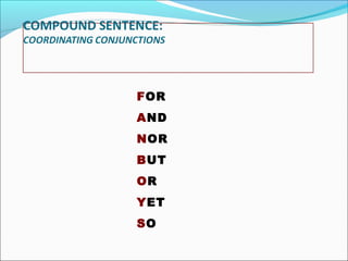 FOR
AND
NOR
BUT
OR
YET
SO

 