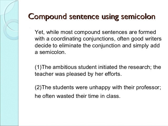 compound sentence with semicolon