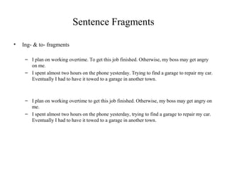 Sentence structures | PPT