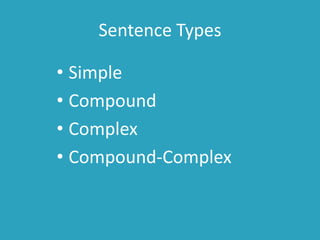 Sentence structure types | PPT