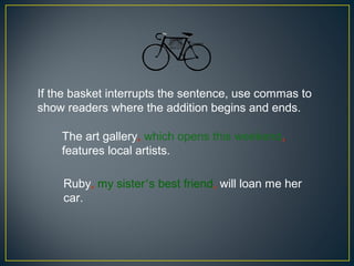 Sentence Structure Using a Bike Metaphor PPT