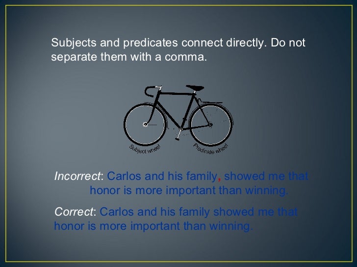 Sentence Structure Using a Bike Metaphor