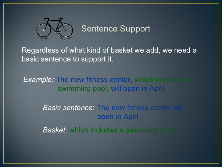 Sentence Structure Using a Bike Metaphor