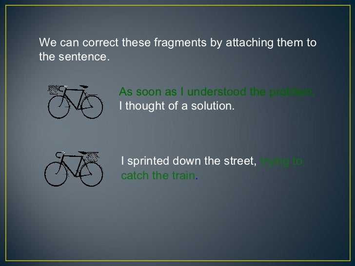 Sentence Structure Using a Bike Metaphor