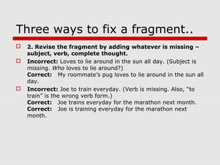 Sentence stucture review | PPT | Homework and Study | Education