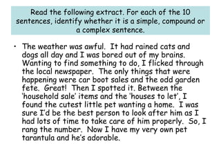 Sentence types and punctuation revision | PPT
